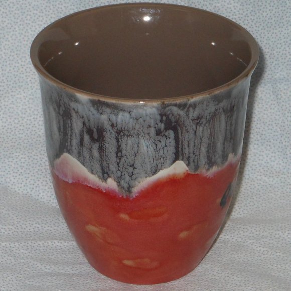 Colorful artistic porcelain Quebec large size coffee mug - Picture 2 of 6